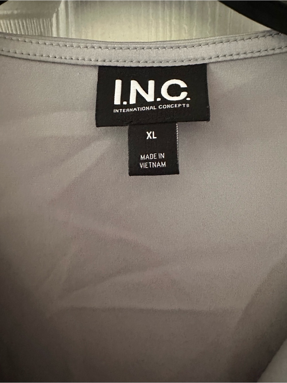 INC International Concepts Light silver Gray Cowl Neck Tank Top - Picture 4 of 4